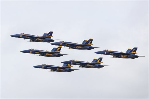 Blue Angels fly over Cocoa Beach during this weekend’s air show