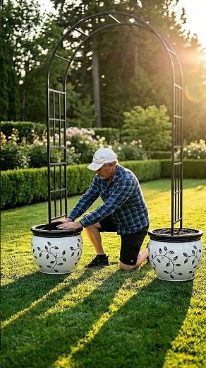 Grow Massive Melons in Tiny Spaces! 🍈 DIY Arch Trellis Hack
