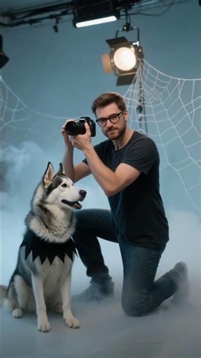 Halloween HUSKY Costume Photoshoot 🐺🎃