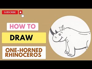 HOW TO DRAW ONE HORNED RHINOCEROS- RHINO ART GUIDE