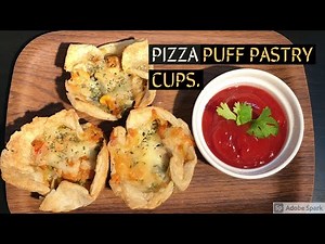 Pizza Puff Pastry Cups.