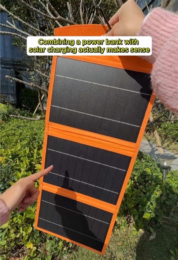 Portable Solar Panel and Power Bank for Travel