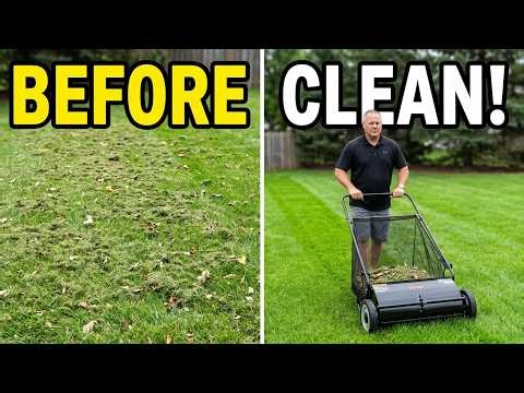 VEVOR Push Lawn Sweeper Assembly and Demo