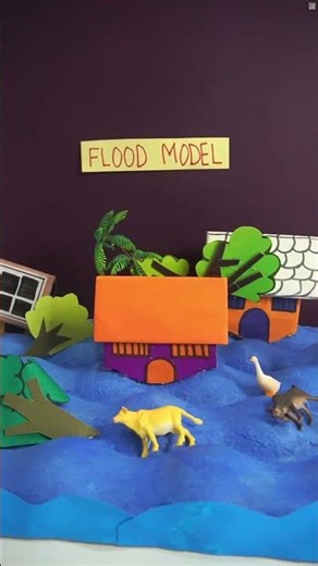 Easy DIY 3D Flood Model for your next science exhibition | How to make a flood 3D model | Best Flood