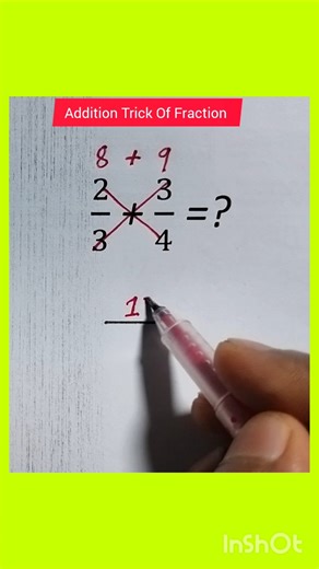 Addition Trick Of Fraction🔥#shorts#shortvideo#maths#foryou
