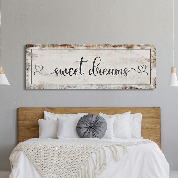 Master Bedroom Sign, Sweet Dreams Canvas Sign, Bedroom Wall Decor, Sign for Bedroom, Distressed Canvas Sign, Sign Above Bed, Guest Room - Etsy