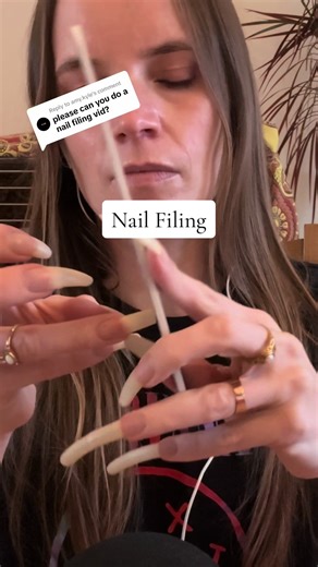 Replying to @amy.kyle Filing natural nails! Part 1 has the scrape-y goodness of the filing sounds then I have a quick tap across some contenders from my fruit bowl about who would be the best to scratch 🤨 Part 2 has the fruit scratching 🙂 #nailfile #asmrnails #satisfyingsounds #nailcare #nailfiling