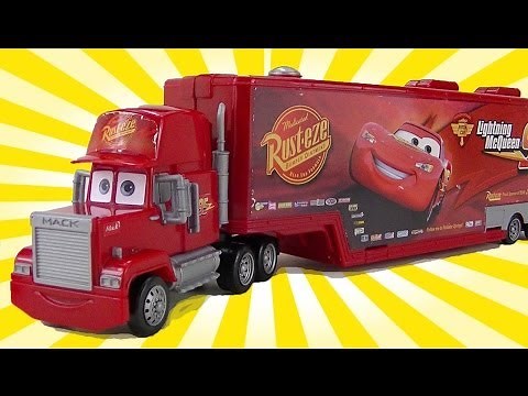 Cars 2 Mack Toy Trailer Hauler Disney Mack Lightning McQueen Toys Truck