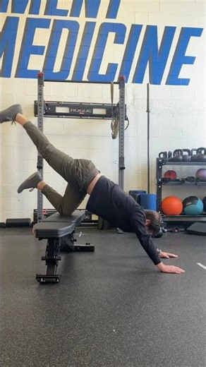 Hip Flexor Bridge on Bench
