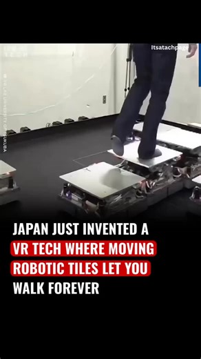 Tech Page | Japan has developed a groundbreaking VR technology that uses moving robotic floor tiles to create the illusion of endless walking. As you... | Instagram