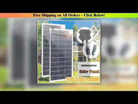 6000W 3000W Solar Panel Kit Off-Grid 12V/24V/48V High Efficiency Mono PV Module for Home RV Boat