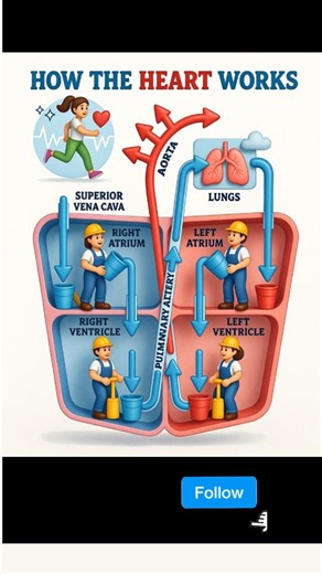 Medical Learners on Instagram: "How the heart works ❤️ #trending #educational #MedicalEducation #AnatomyLearning"