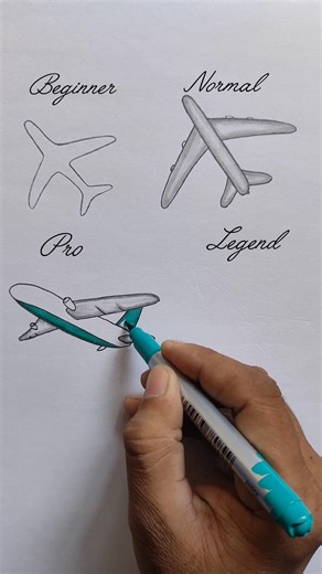How to draw a 3d plane Art 🎨🎭😱 #art #shortvideo #drawing