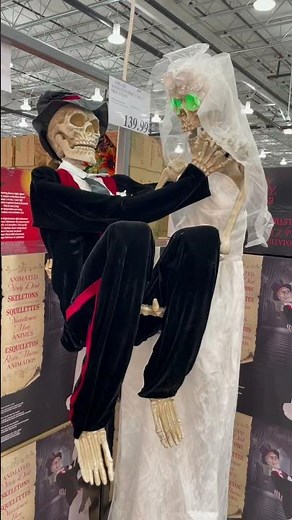 Halloween Animated Skeletons Bride & Groom Costco Halloween Decoration Sonny & Cher #short