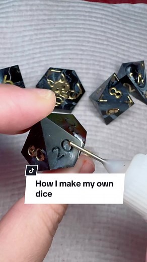 Handmade Black Marble Resin Dice Set Release | November 4th