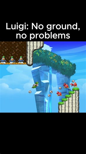 Luigi Floor Is Lava Challenge in New Super Mario Bros U Deluxe #mario #nintendoswitch #nintendo