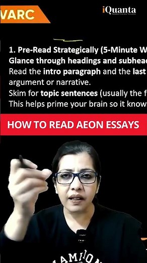 While Reading Aeon Essays for CAT 2026 Keep these things in mind.