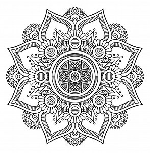 Mandalas forming a original flower - Simple Mandalas