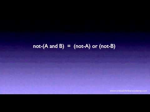 Propositional Logic: not-(A and B)