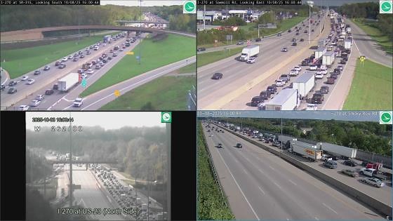 All lanes closed on I-270 East at US Route 23 after shots fired