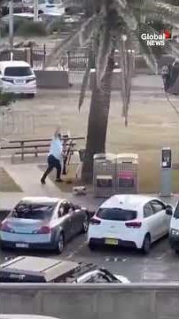 MOMENT: Bystander tackles gunman in Bondi Beach shooting, speaks out after hospitalization