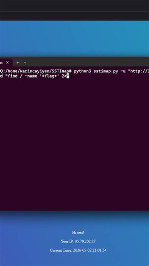 Automating SSTI Exploitation with SSTImap! #SSTI #SSTImap #CTF #CyberSecurity #EthicalHacking