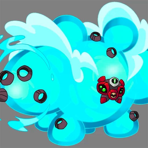 Z Juhn on Instagram: "This is one of the fusions that had no real basis, I just thought it would be funny to fuse the two red water guys together. AND I WAS RIGHT. IT IS FUNNY. Say hello to my interpretation of a Water Hazard x Overflow fusion, Super Soaker! Unlike the other ones, this fusion was thought up as only possible when these two species get mashed together. All the excess water inside both participants is too much for one shell to handle! So, it BURSTS out to create the healthy hydropo