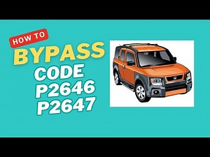 The Dreaded Honda Element P2646/2647 code and how to NEVER SEE IT AGAIN! BYPASS INSTRUCTIONS