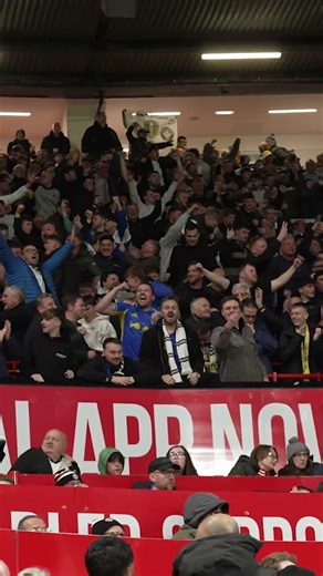 Leeds United away end LIMBS at Old Trafford