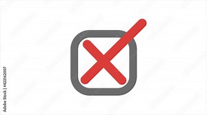 Cross sign. Red NO icon of on white background. Simple marks graphic