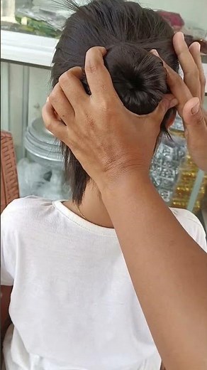 Sanggul donat untuk rambut pendek dan tipis #sanggulmodern #cepol #hairstyle #haircare #cepolrambut