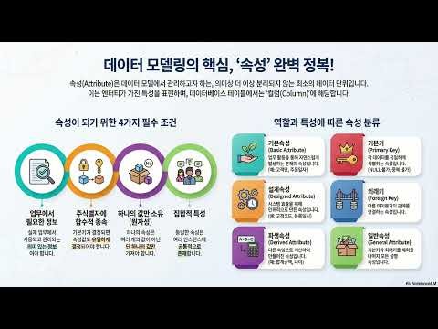(누워서 듣는 SQLD) SQLD 빈출! 기본속성 vs 파생속성 구분 못하면 5점 날립니다