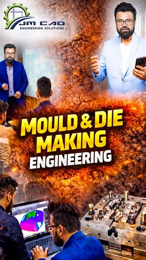 𝗢𝗻𝗲 𝗼𝗳 𝘁𝗵𝗲 𝗠𝗢𝗦𝗧 𝗜𝗡-𝗗𝗘𝗠𝗔𝗡𝗗 𝗰𝗮𝗿𝗲𝗲𝗿𝘀 𝗶𝗻 𝗺𝗮𝗻𝘂𝗳𝗮𝗰𝘁𝘂𝗿𝗶𝗻𝗴 𝘁𝗼𝗱𝗮𝘆!🔥 Mould & Die Making Engineering is where precision meets high-paying opportunities. Learn real industry-level design & production skills — not just theory — at JMCAD Engineering Solutions. 𝗪𝗵𝗮𝘁 𝗬𝗼𝘂’𝗹𝗹 𝗟𝗲𝗮𝗿𝗻 𝗮𝘁 𝗝𝗠𝗖𝗔𝗗 𝗘𝗻𝗴𝗶𝗻𝗲𝗲𝗿𝗶𝗻𝗴 𝗦𝗼𝗹𝘂𝘁𝗶𝗼𝗻𝘀: ✅ Product Analysis ✅ Material Selection ✅ Core & Cavity Design ✅ Product & Mould Calculations ✅ Mould Base Calcula