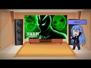 protagonistas de animes reagindo rap do alien x:cosmos infinitum
