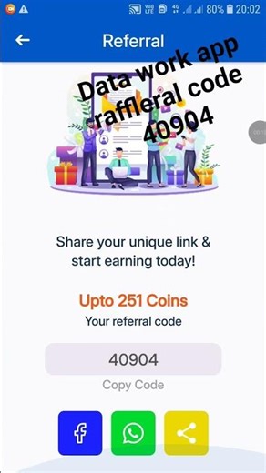 Data Work App Referral Code 2025 | Earn Cash Instantly #2025 #short