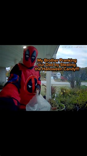 1.6K views · 32 reactions | Brother Stealing the Halloween Candy!!! #halloween #deadpool #prank #eufysecurity #CapCut | Bentley Skpl | Facebook