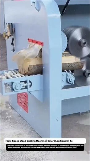 High-Speed Wood Cutting Machine | Smart Log Sawmill Technology.