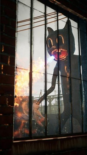 Fire Cartoon Cat #cartooncat #shorts