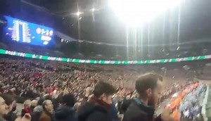 #MUFC fans at Wembley for the EFL Cup final Woke up this morning feeling fine Got Man Utd on my mind (Ryan Swann Jones) | MUFC Songs & Chants