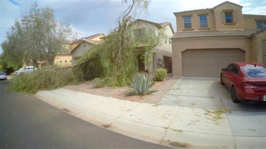 Desert community suffers extensive damage from severe summer thunderstorm