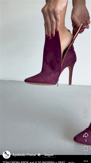 Trying on high heels ankle boots