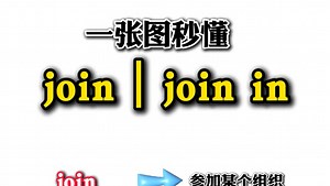 一张图秒懂join和join in的区别，别搞错了#学英语#每天学习一点点#每日英语#干货分享#英语学习#知识分享