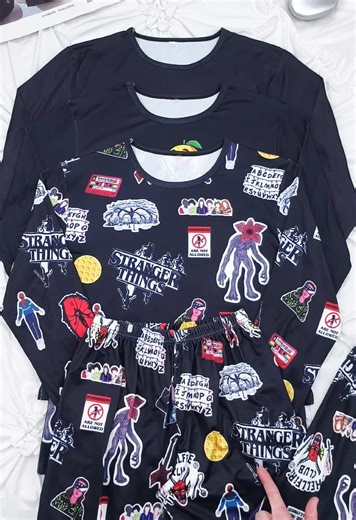 These cartoon prints are a whole mood. 🧸 Pajamas but make them fun. #pajamaset #cartoonprint #longsleeveset #loungewear #sleepwearstyle #spotlightfinds #tiktokshopcreatorpicks #tiktokshopjumpstartsale