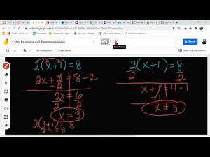 Two step equations with parenthesis