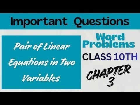 Important Word Problem for boards | Class 10 | Linear Equations in Two Variables | Chapter:3#educati
