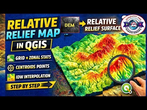 Relative Relief Map in QGIS | DEM to IDW Interpolation Step by Step Tutorial
