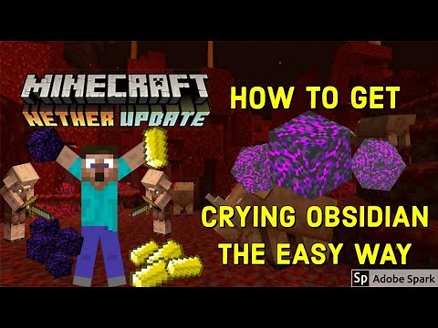 How To Get CRYING OBSIDIAN In Minecraft Bedrock Edition Nether Update!!