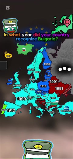 when does your country recognize bulgaria? #mapping #maps #europe #bulgaria #turkey