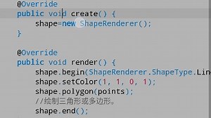 libgdx ShapeRenderer.polygon绘制多边形、三角形。
