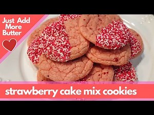 Strawberry Cake Mix Cookies! | Super Quick and Easy Recipe!